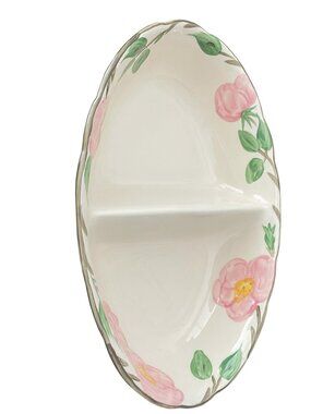 Franciscan Desert Rose Divided Serving Dish Oval England Dinnerware 10.5 x 7”